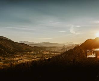 Panoramablick über das Voralpland