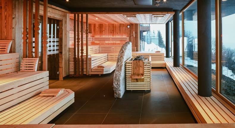 Sauna im Wellnesshotel Bergkristall